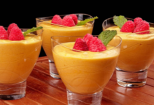 Instant Mango Mousse Using Whipping Cream and Online-Ordered Mango Pulp